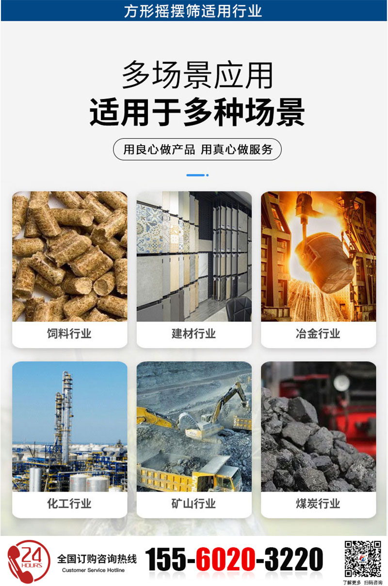 方形搖擺篩適用行業(yè)
